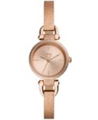 Fossil Women's Georgia Mini Rose Gold-tone Stainless Steel Bangle Bracelet Watch 26mm