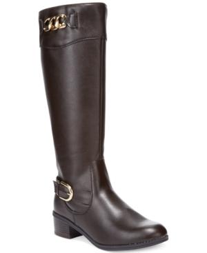 Karen Scott Darlaa Wide Calf Riding Boots Women's Shoes