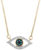 Wrapped In Love Diamond Evil-eye Pendant Necklace (1/6 Ct. T.w.) In 10k Gold, Created For Macy's