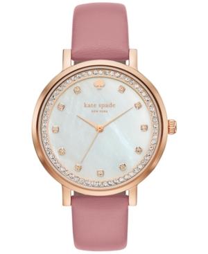 Kate Spade New York Women's Monterey Pink Leather Strap Watch 38mm Ksw1172