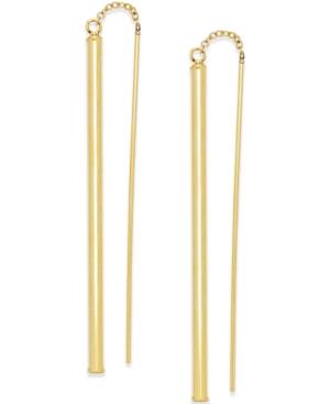 Linear Threader Earrings In 14k Gold