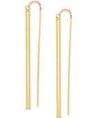 Linear Threader Earrings In 14k Gold