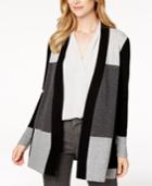 Charter Club Cashmere Colorblocked Cardigan, Created For Macy's