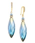 Inc International Concepts Gold-tone Blue Navette Crystal Drop Earrings, Only At Macy's