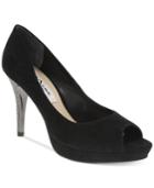 Nina Fiorah Peep Toe Platform Evening Pumps Women's Shoes
