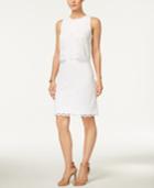 Charter Club Petite Lace Popover Sheath Dress, Created For Macy's