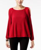 Jpr Pleated Cold-shoulder Blouse