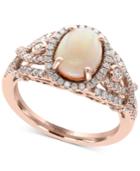 Aurora By Effy Opal (1 Ct. T.w.) And Diamond (1/2 Ct. T.w.) Ring In 14k Rose Gold