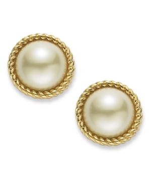 Kate Spade New York Earrings, 12k Gold-plated Seaport Glass Pearl Stud Earrings