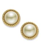 Kate Spade New York Earrings, 12k Gold-plated Seaport Glass Pearl Stud Earrings