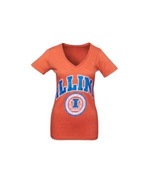 Royce Apparel Inc Women's Short-sleeve Illinois Fighting Illini V-neck T-shirt