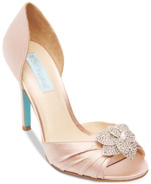 Blue By Betsey Johnson Briar Peep-toe Pumps Women's Shoes