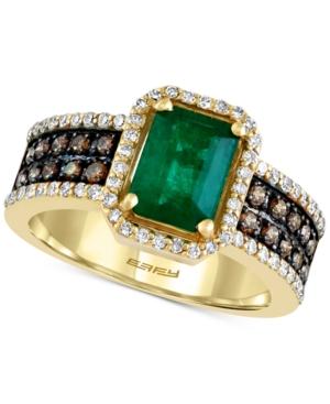 Final Call By Effy Emerald (1-3/8 Ct. T.w.) And Diamond (1/4 Ct. T.w.) Ring In 14k Gold