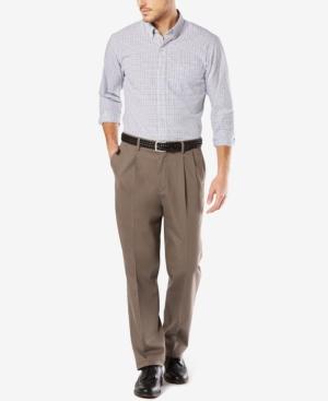 Dockers Men's Stretch Classic Fit Signature Khaki Pants Pleated D3