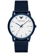 Emporio Armani Men's Blue Stainless Steel Mesh Bracelet Watch 43mm Ar11025