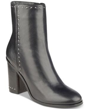 Marc Fisher Piazza Studded Block-heel Booties Women's Shoes
