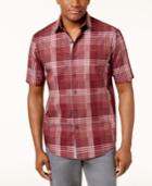 Tasso Elba Men's Bradford Check-print Shirt, Created For Macy's
