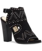 Jessica Simpson Rhylee Studded Block Heel Sandals Women's Shoes