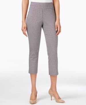 Charter Club Printed Cambridge Pull-on Capri Pants