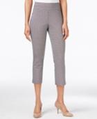 Charter Club Printed Cambridge Pull-on Capri Pants