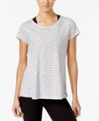 Calvin Klein Performance Cotton Striped V-back Top
