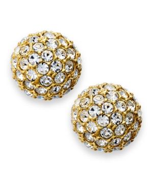 Danori Earrings, Gold-tone Brass Glass Crystal Earrings