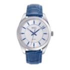 Men's Esq0152 Stainless Steel Watch With Silver/blue Dial And Crystal Accents