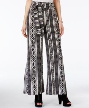 Bar Iii Aztec-print Wide-leg Pants, Only At Macy's