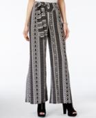 Bar Iii Aztec-print Wide-leg Pants, Only At Macy's