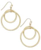 Inc International Concepts Gold-tone Double Hoop Drop Earrings, Only At Macy's