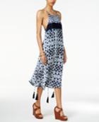Astr Delfina Printed Tasseled Dress