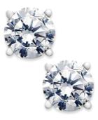 Diamond Stud Earrings In 14k White Gold (3/4 Ct. T.w.)