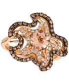 Le Vian Peach Morganite (5/8 Ct. T.w.) & Diamond (5/8 Ct. T.w.) Starfish Ring In 14k Strawberry Gold