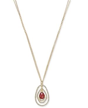 Inc International Concepts Gold-tone Long Orbital Bead Pendant Necklace, Only At Macy's