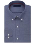 Tommy Hilfiger Men's Classic-fit Indigo Twill Dress Shirt