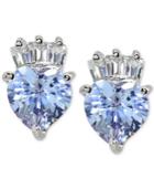 Giani Bernini Cubic Zirconia Claddagh Stud Earrings In Sterling Silver, Created For Macy's