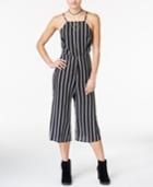 Material Girl Juniors' Striped Gaucho Jumpsuit, Created For Macy's