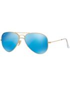Ray-ban Polarized Original Aviator Mirrored Sunglasses, Rb3025