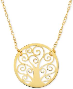 Tree Of Life 17 Pendant Necklace In 10k Gold