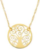 Tree Of Life 17 Pendant Necklace In 10k Gold