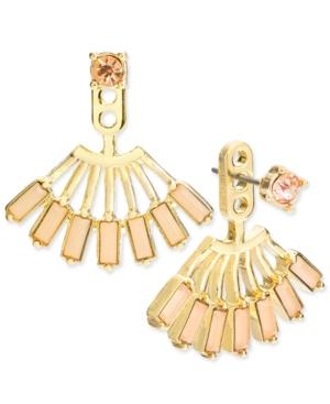 Inc International Concepts Gold-tone Pink Stone Ear Jacket Earrings, Only At Macy's