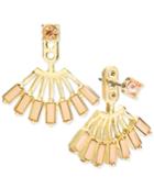 Inc International Concepts Gold-tone Pink Stone Ear Jacket Earrings, Only At Macy's