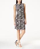 Nine West Textured Zebra-print Shift Dress