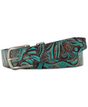 Patricia Nash Turquoise-tooled Pelosa Belt