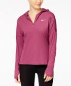 Nike Dry Element Quarter-zip Mesh-trimmed Running Hoodie