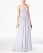 Adrianna Papell Strapless Ruched Gown