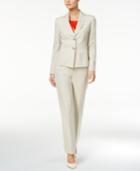 Le Suit 3-pc. Crosshatched Pantsuit