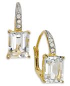 Victoria Townsend Sterling Silver Earrings, White Topaz (8 Ct. T.w.) And Diamond Accent Earrings