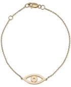 Sarah Chloe Evil-eye Link Bracelet In 14k Gold