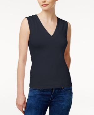 Armani Exchange V-neck Lace-up Top